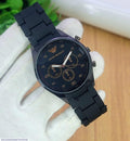 Emporio Armani Chronograph Men's Black Stainless Steel Watch